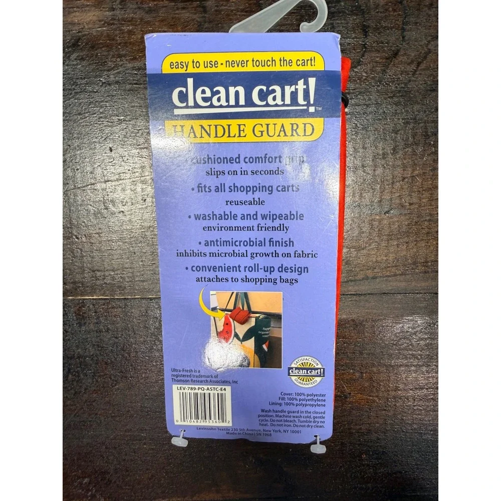 Clean Cart Handle Guard Shopping Cart Cover Antimicrobial Washable Red Blue‎